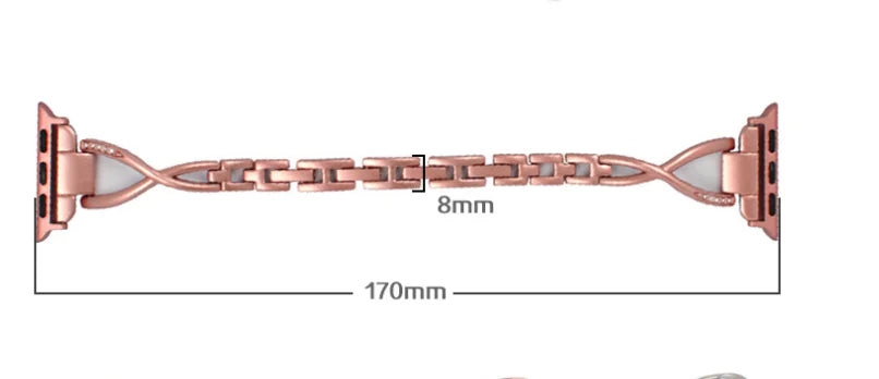 Diamond-Luxe X-Type Steel Apple Watch Band