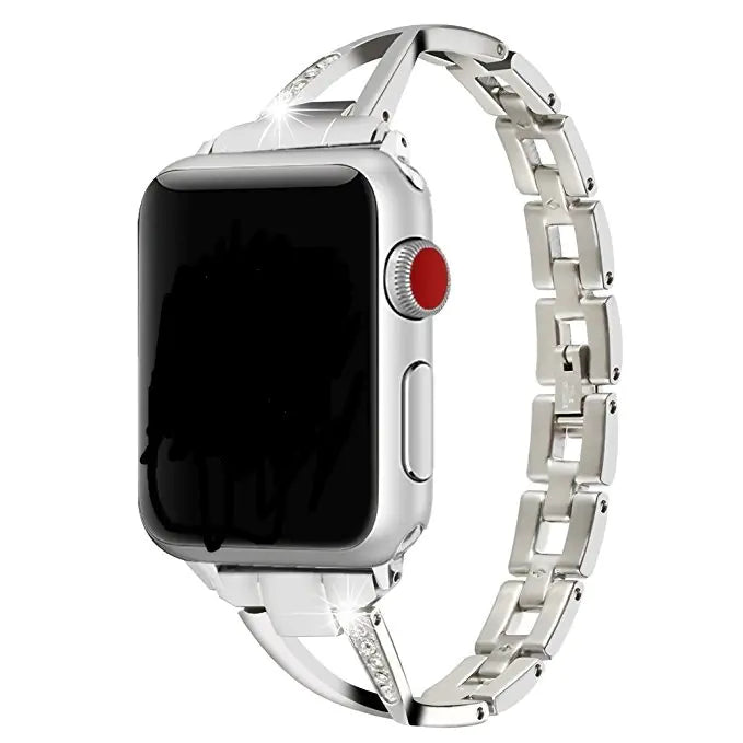 Diamond-Luxe X-Type Steel Apple Watch Band