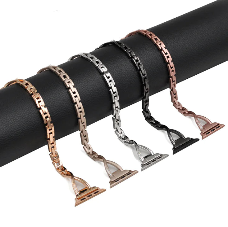 Diamond-Luxe X-Type Steel Apple Watch Band