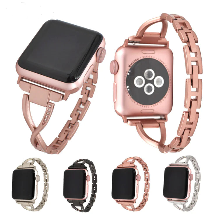Diamond-Luxe X-Type Steel Apple Watch Band