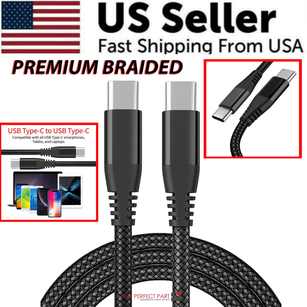 Braided USB-C Quick Charge & Sync Cable Set 3/6/10FT