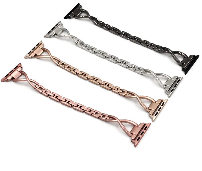 Diamond-Luxe X-Type Steel Apple Watch Band